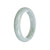 Real Grade A Pale Green Jadeite Jade Bracelet - 59mm Half Moon