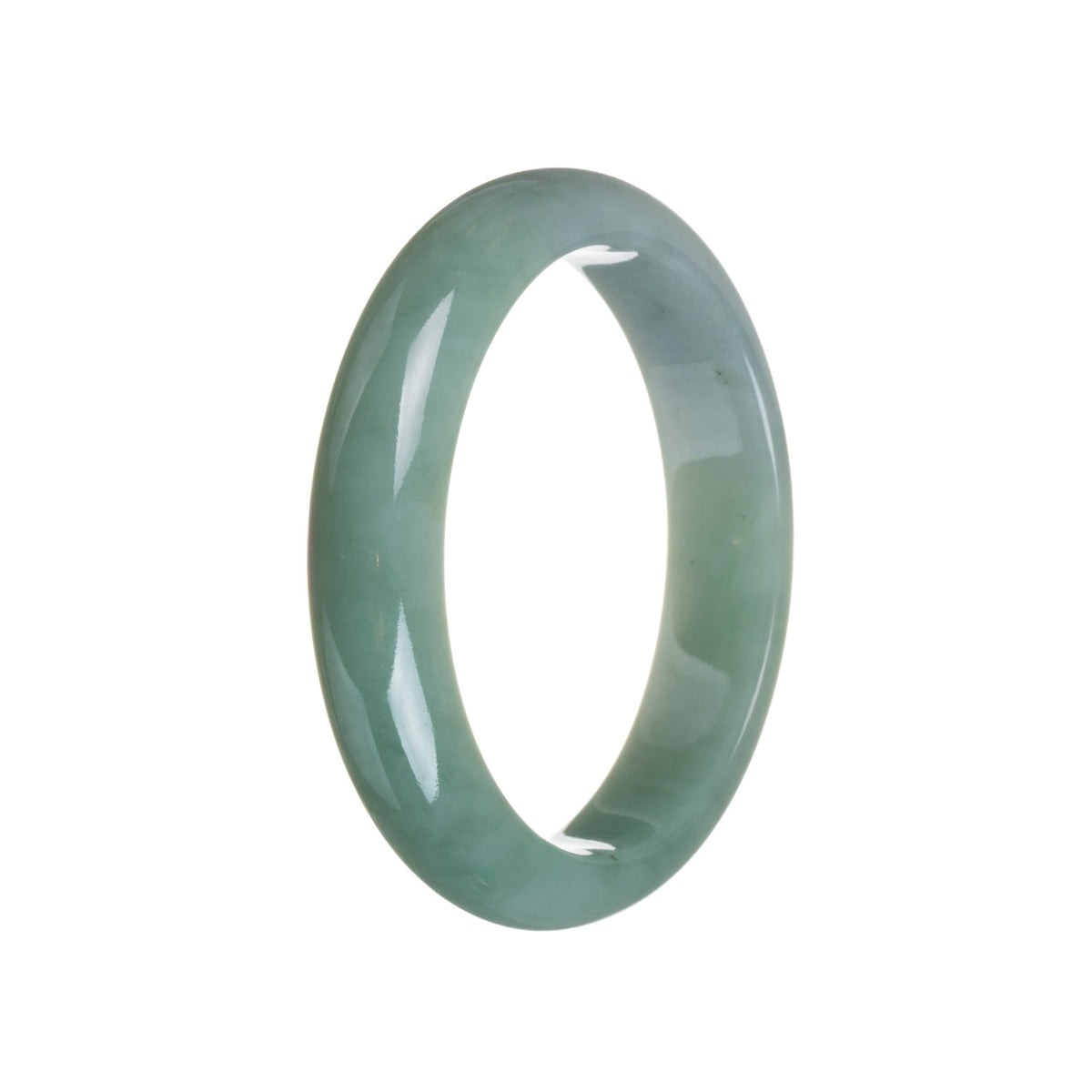 Authentic Type A Green Jadeite Bracelet - 59mm Half Moon