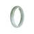 Real Grade A Green Burma Jade Bangle Bracelet - 56mm Half Moon