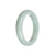 Genuine Grade A Pale Green Jade Bangle - 55mm Semi Round