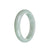 Genuine Grade A Pale Green Jade Bangle - 55mm Semi Round