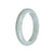 Real Type A White Jadeite Jade Bangle - 59mm Half Moon