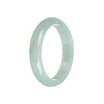 Genuine Grade A Green Traditional Jade Bangle Bracelet - 58mm Half Moon