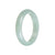 Genuine Grade A Green Traditional Jade Bangle Bracelet - 58mm Half Moon