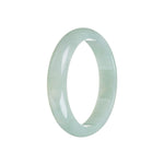 Genuine Grade A Green Traditional Jade Bangle Bracelet - 58mm Half Moon