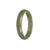 Authentic Grade A Brownish Green Burmese Jade Bangle - 56mm Half Moon