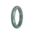 Genuine Natural Green Jadeite Bangle - 59mm Half Moon