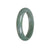 Genuine Natural Green Jadeite Bangle - 59mm Half Moon