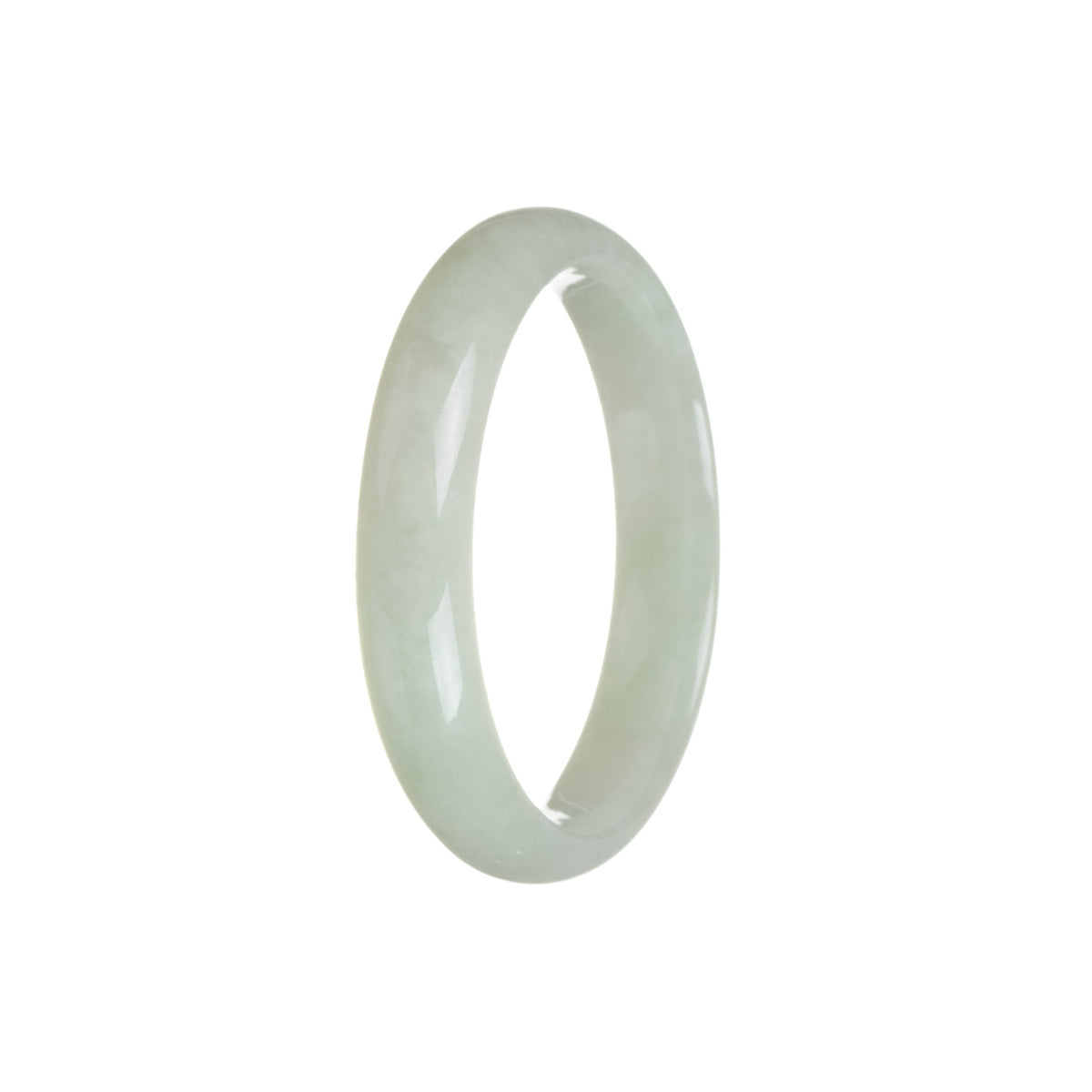 Genuine Grade A Green Burmese Jade Bracelet - 57mm Half Moon