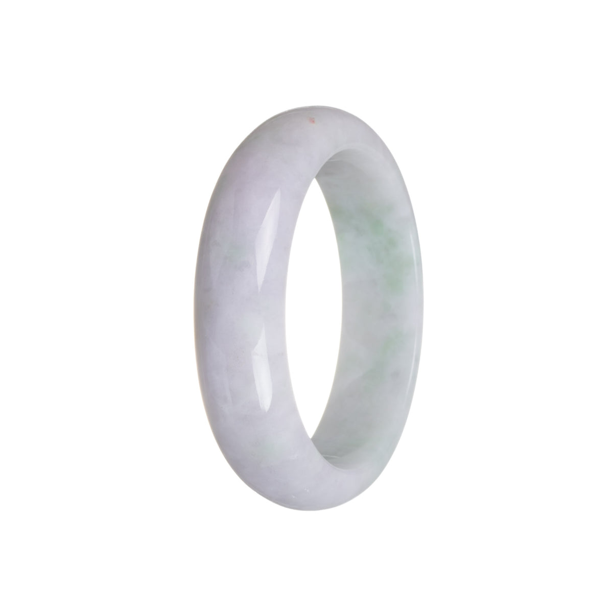 Genuine Grade A Lavender Jadeite Bangle - 58mm Half Moon