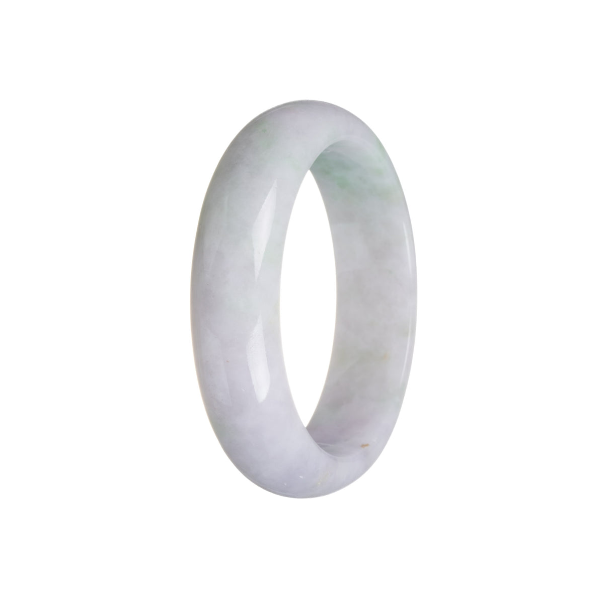 Genuine Grade A Lavender Jadeite Bangle - 58mm Half Moon