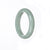 Genuine Grade A Light green Burmese Jade Bracelet - 55mm Half Moon