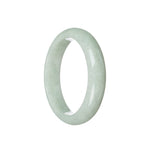 Authentic Grade A Light Green Jadeite Bangle Bracelet - 58mm Half Moon