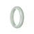 Authentic Grade A Light Green Jadeite Bangle Bracelet - 58mm Half Moon