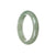 Authentic Untreated Green Burma Jade Bracelet - 55mm Half Moon