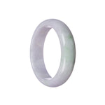Genuine Natural Pale Lavender with Apple Green Jadeite Bracelet - 58mm Half Moon