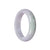 Genuine Natural Pale Lavender with Apple Green Jadeite Bracelet - 58mm Half Moon