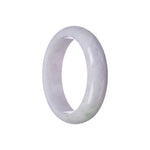 Genuine Natural Pale Lavender with Apple Green Jadeite Bracelet - 58mm Half Moon