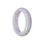 Genuine Natural Pale Lavender with Apple Green Jadeite Bracelet - 58mm Half Moon