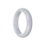 Authentic Grade A Lavender Jadeite Jade Bracelet - 58mm Half Moon
