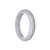 Genuine Type A Lavender Jadeite Bangle Bracelet - 57mm Half Moon