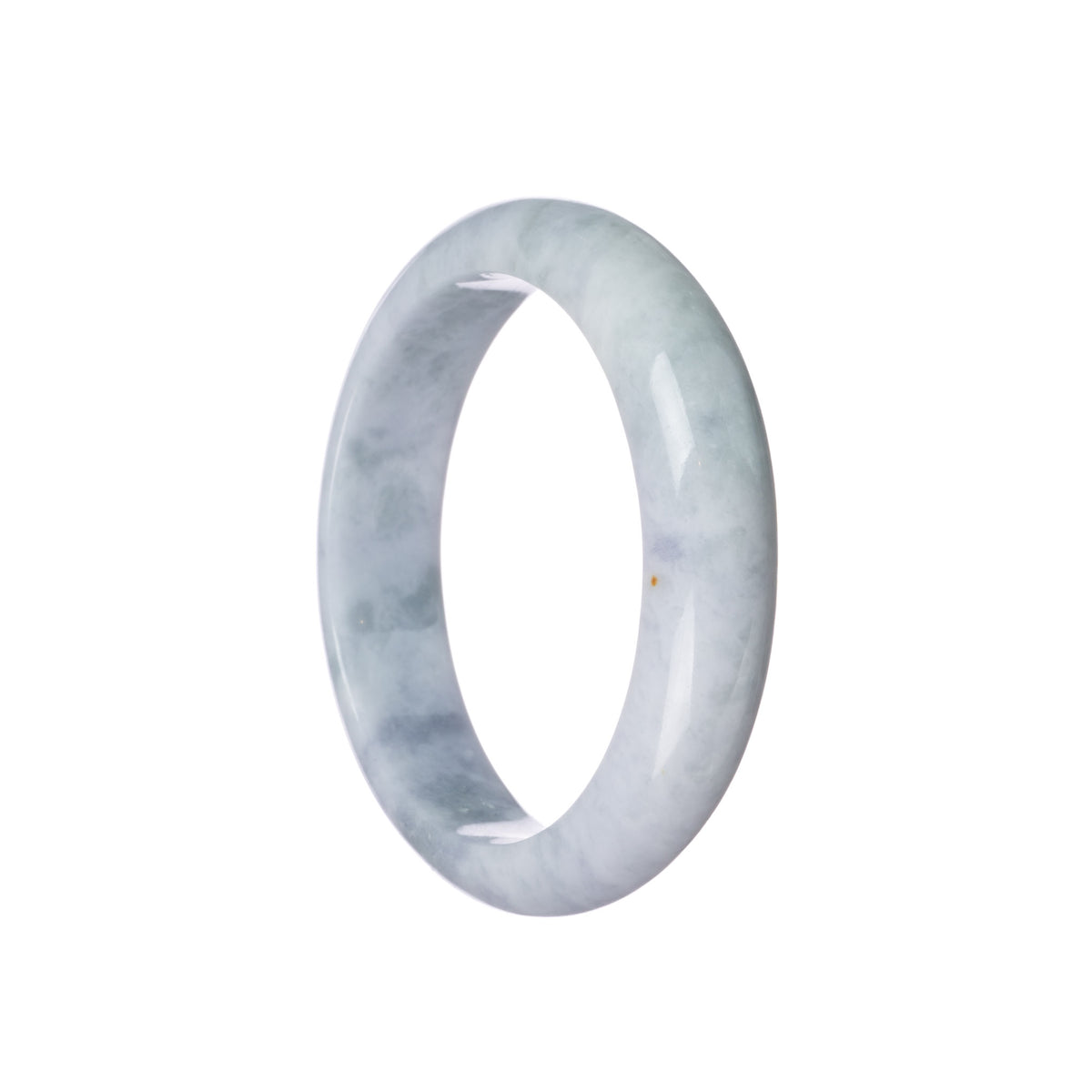 Certified Grade A Lavender Jadeite Bangle - 59mm Half Moon