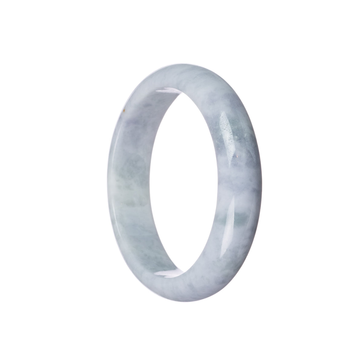 Certified Grade A Lavender Jadeite Bangle - 59mm Half Moon