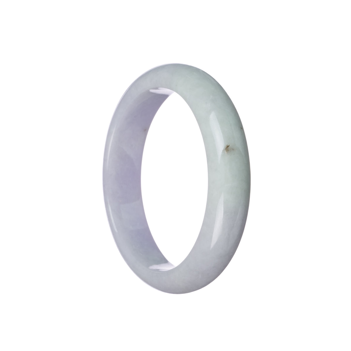 Genuine Grade A Lavender Jadeite Jade Bangle - 58mm Half Moon