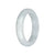 Genuine Grade A Pale Green Burma Jade Bangle - 58mm Half Moon