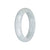 Genuine Grade A Pale Green Burma Jade Bangle - 58mm Half Moon