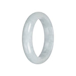 Genuine Grade A Pale Green Burma Jade Bangle - 58mm Half Moon