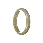 Certified Grade A Brownish Olive Green Jade Bracelet - 59mm Half Moon