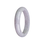 Genuine Grade A Lavender Burmese Jade Bangle - 61mm Half Moon