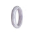 Genuine Type A Lavender Burma Jade Bracelet - 58mm Half Moon