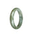 Certified Untreated Olive Green Jade Bangle Bracelet - 54mm Half Moon