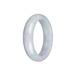 Genuine Grade A Light Green and Lavender Jade Bracelet - 53mm Half Moon
