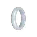 Genuine Grade A Light Green and Lavender Jade Bracelet - 53mm Half Moon