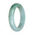 Genuine Grade A Light Green Pattern Traditional Jade Bracelet - 57mm Half Moon