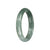 Certified Grade A Green Pattern Jade Bangle Bracelet - 59mm Oval