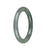 Genuine Type A Green with Dark Green Pattern Jade Bracelet - 51mm Petite Round