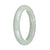 Certified Untreated White Burma Jade Bracelet - 58mm Half Moon