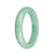 Real Natural Apple Green Jade Bracelet - 58mm Half Moon