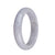 Genuine Type A Greyish Lavender Burma Jade Bangle - 58mm Half Moon