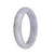 Genuine Type A Greyish Lavender Burma Jade Bangle - 58mm Half Moon