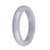 Authentic Natural Lavender Traditional Jade Bangle Bracelet - 60mm Half Moon