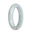 Genuine Grade A Greyish White with Brown Patches Traditional Jade Bangle Bracelet - 58mm Half Moon