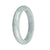 Genuine Type A Green with Lavender Patch Traditional Jade Bracelet - 59mm Half Moon