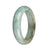 Certified Grade A Brown and Green with Apple Green Spots Burma Jade Bangle - 57mm Half Moon