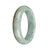 Certified Grade A Brown and Green with Apple Green Spots Burma Jade Bangle - 57mm Half Moon