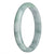 Genuine Grade A Green and White Burma Jade Bangle - 79mm Half Moon